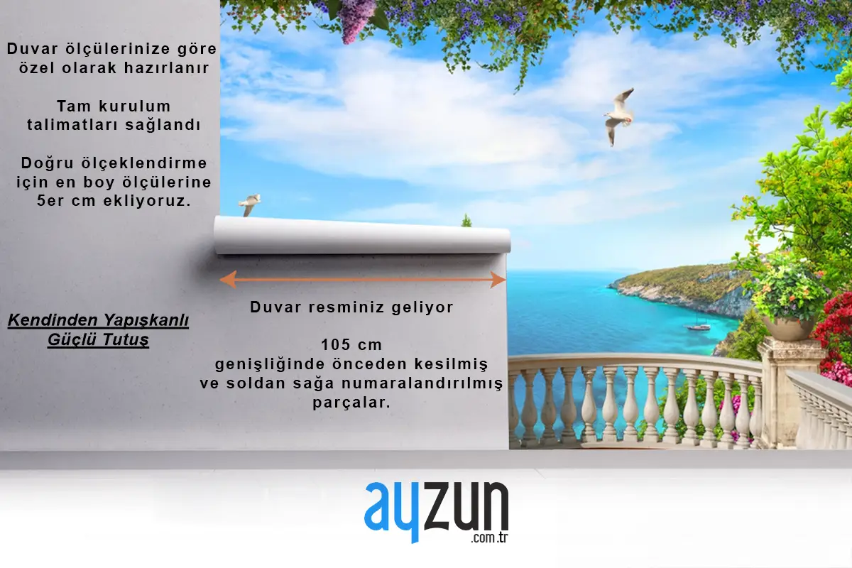 Doğa Ve Mimari Uyumunda Bir Manzara Duvar Kağıdı