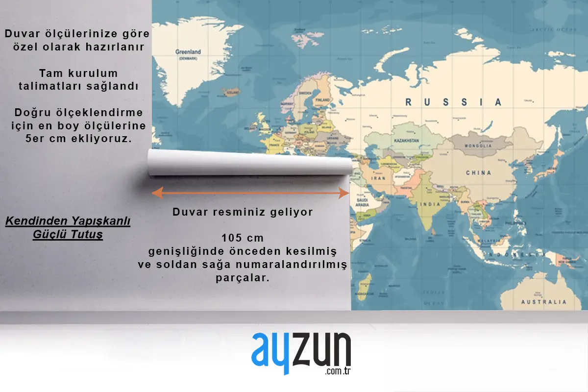 Dünya Haritası Duvar Kağıdı Nin Yüksek Detaylı Çizimi