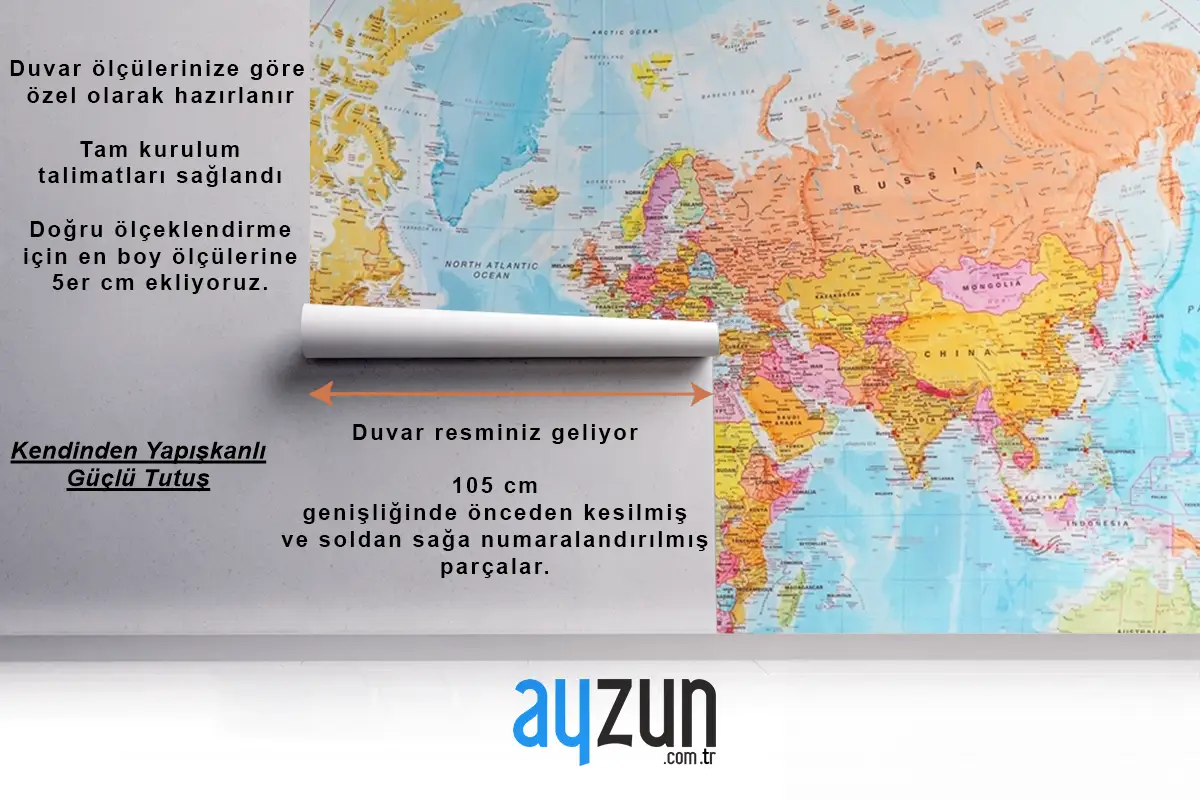 Dünya Siyasi Haritası Duvar Kağıdı