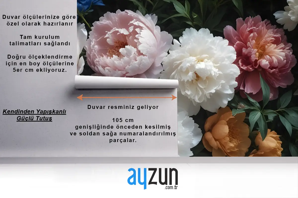 Hollandalı Çiçek Victoria Çiçek Buketi Duvar Kağıdı 