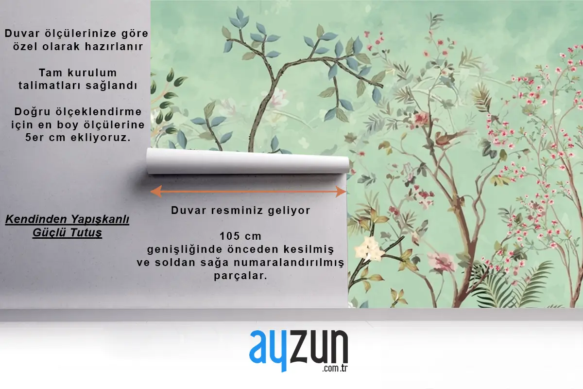 Tropikal Orman Duvar Kağıdı Kuş Muz Yaprakları Tropikal Yapraklar Duvar Kağıdı