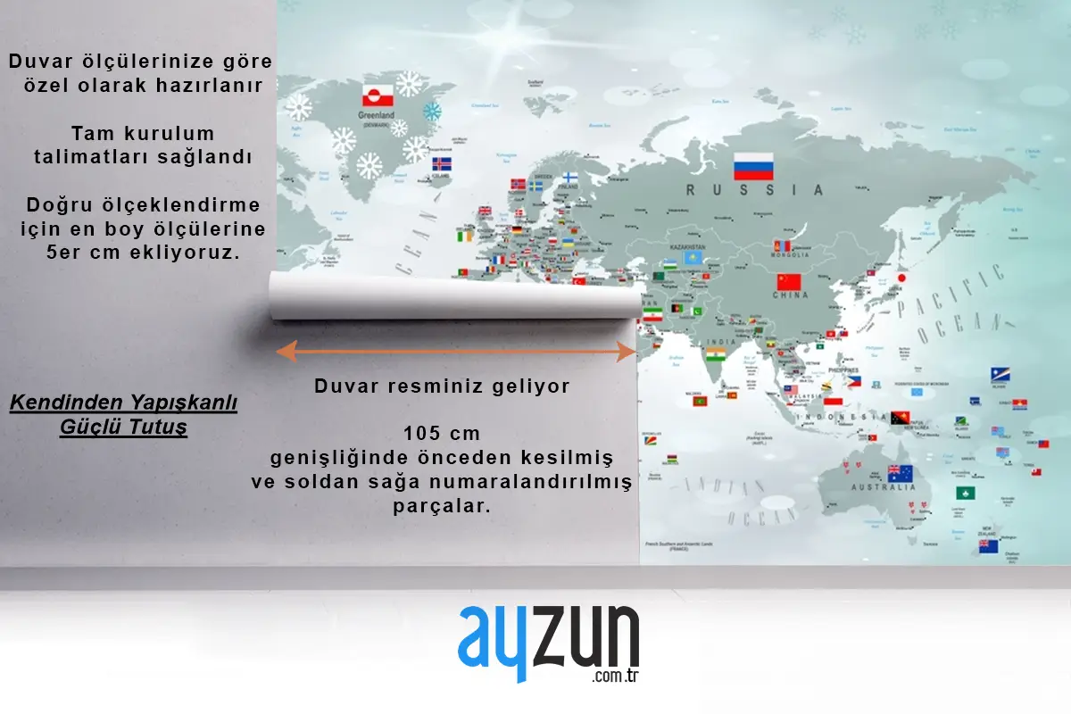 Eğitim Dünya Haritası Duvar Kağıdı