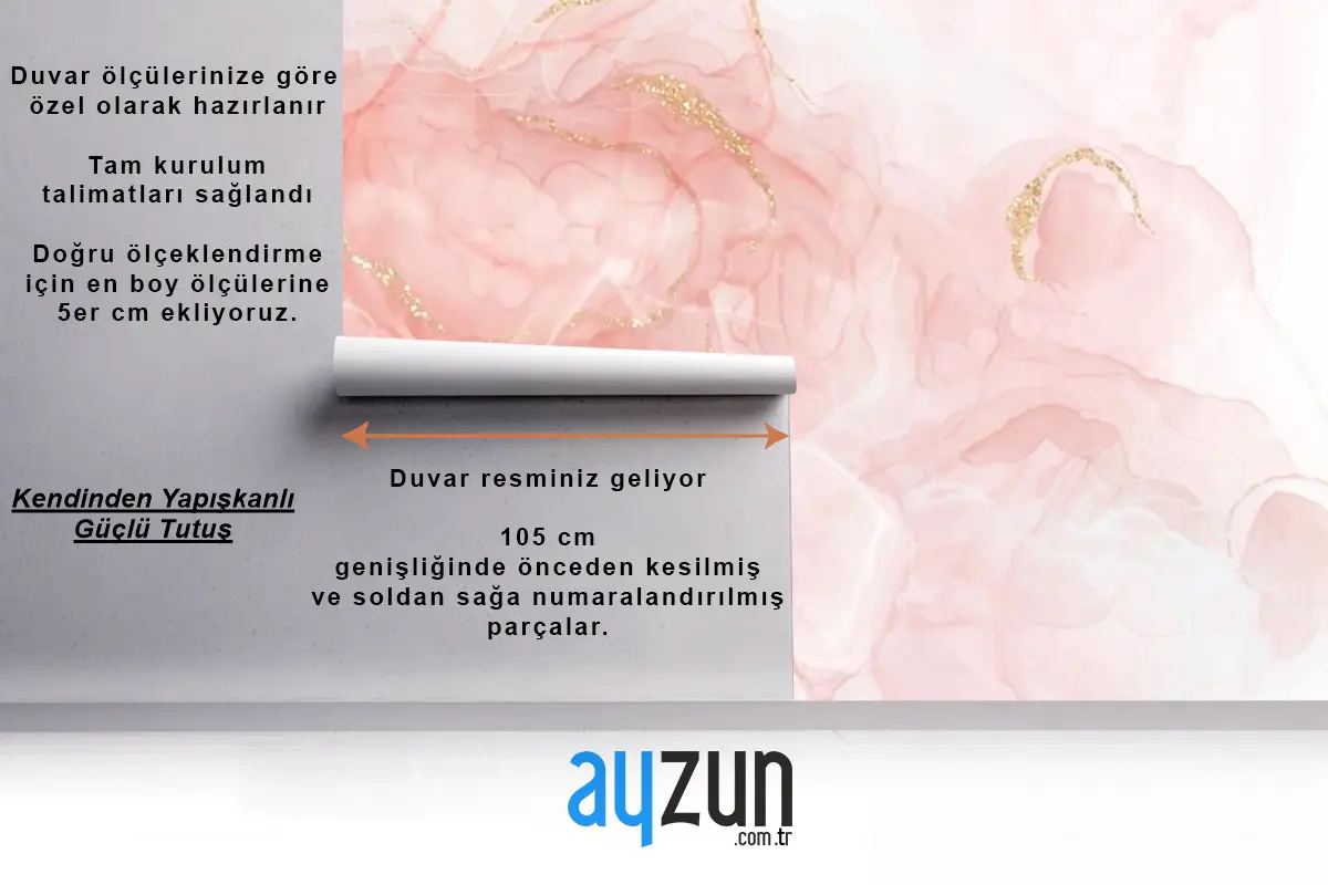 Altın Parıltılı Çocuk Odası Duvar Kağıdı  Ile Zarif El Boyalı Alkol Mürekkep Arka Planı