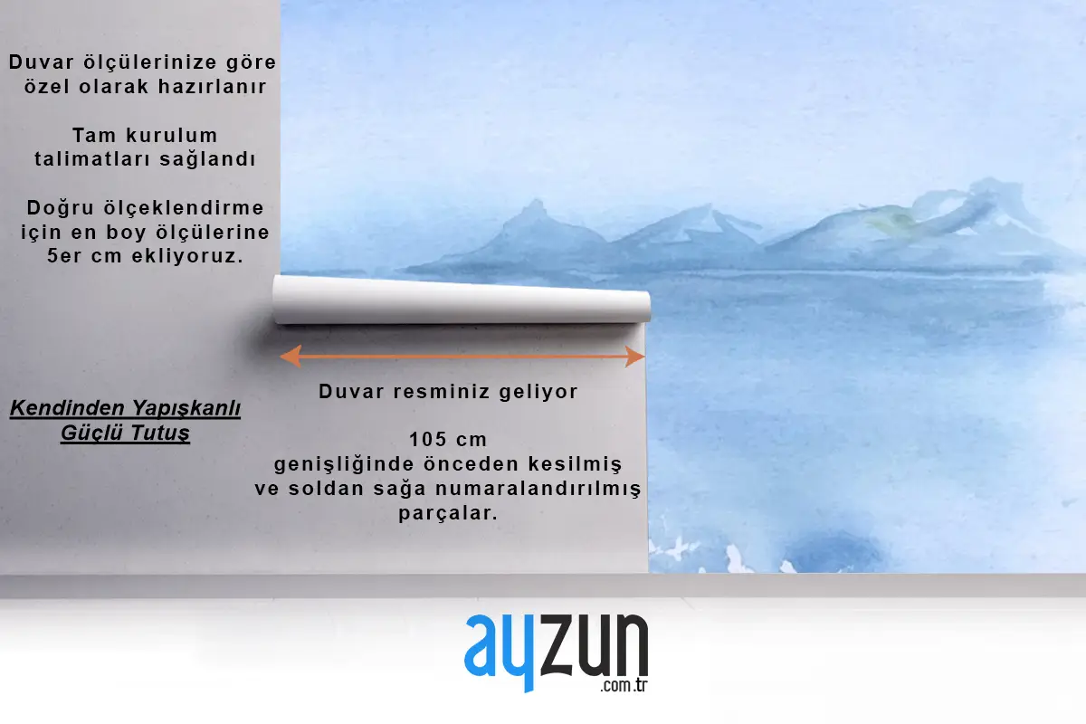 Elle Çizilmiş Suluboya Deniz Manzarası Su Ve Sahilde Sörf Duvar Kağıdı 