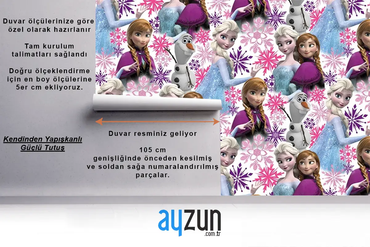 Elsa Karlar Ülkesi Kız Çocuk Duvar Kağıdı