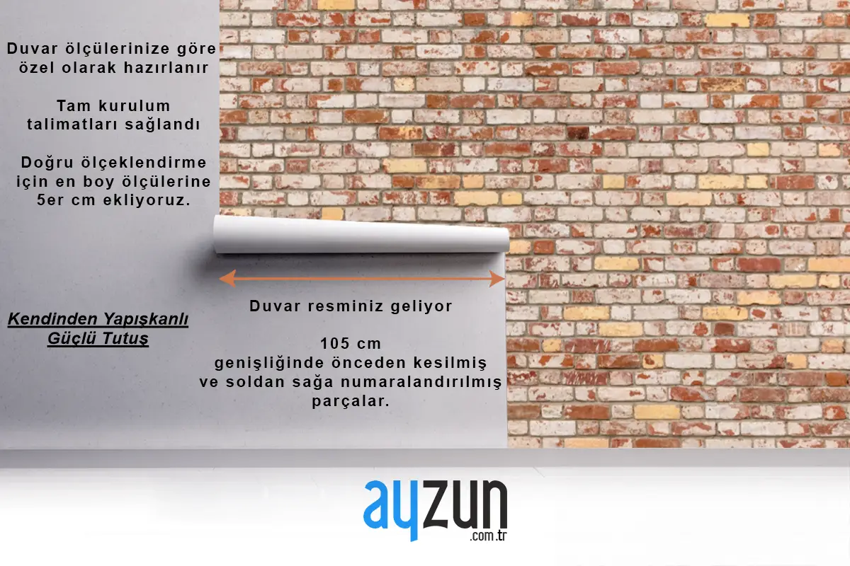 Eski Grunge Tuğla Duvar Dokusu Duvar Kağıdı