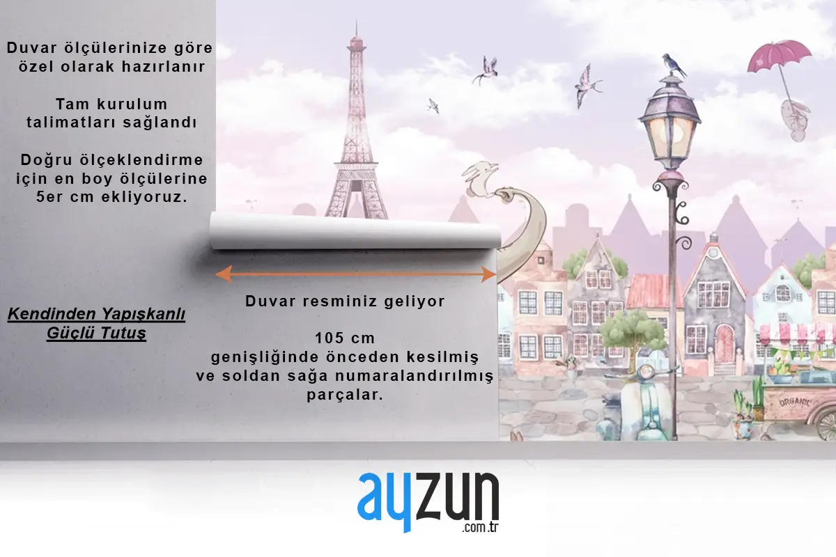 Fil Ve Tavşanlar Çocuk Odası Duvar Kağıdı