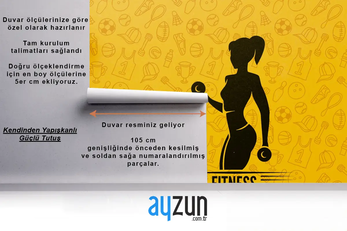 Fitness Eğitim Ekipmanları Ve Su Gym Duvar Kağıdı
