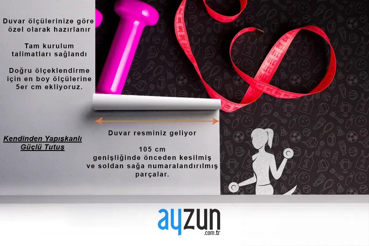 Fitness Sınıfı Ağırlıkları Ve Ölçer Duvar Kağıdı