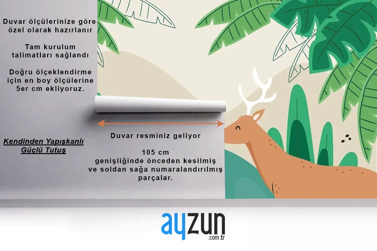 Flora Ve Fauna Çocuk Odası Duvar Kağıdı  Ile Dünya Yaban Hayatı Günü İçin Düz Arka Plan