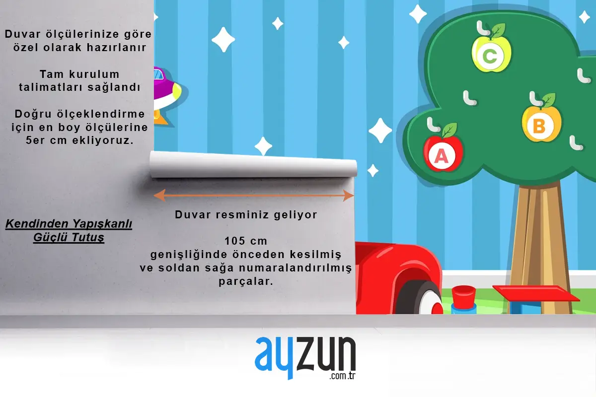 Düz Tasarım Noel Oyuncakları Çocuk Odası Duvar Kağıdı