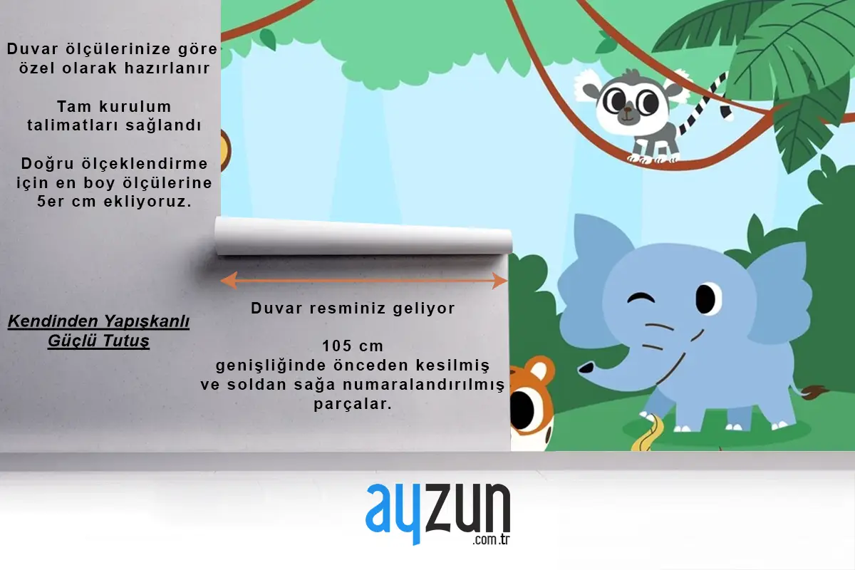 Dünya Hayvanları Koruma Günü Kutlaması İçin Düz Çocuk Odası Duvar Kağıdı 