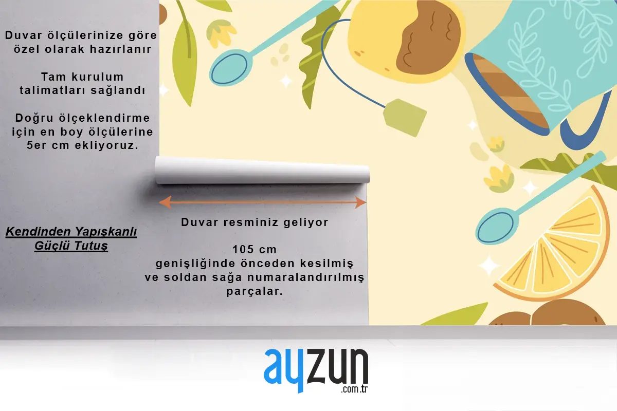 Düz Uluslararası Çay Günü Mutfak Duvar Kağıdı