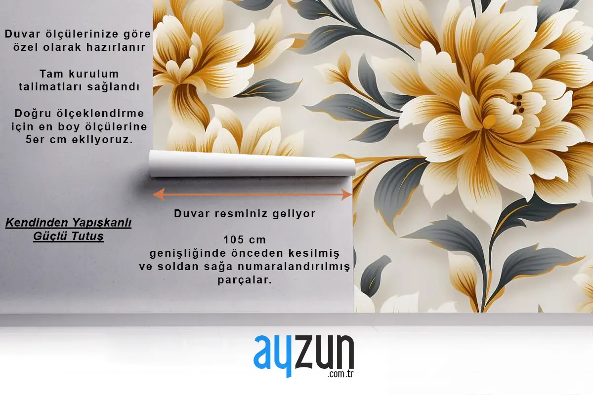 Çiçek Desenli Tasarım Baskı Tekstil Transfer Tasarımları Desen Çiçekli Duvar Kağıdı 