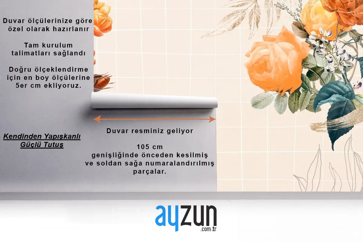 Çiçek Arka Plan Estetik Sınır Duvar Kağıdı