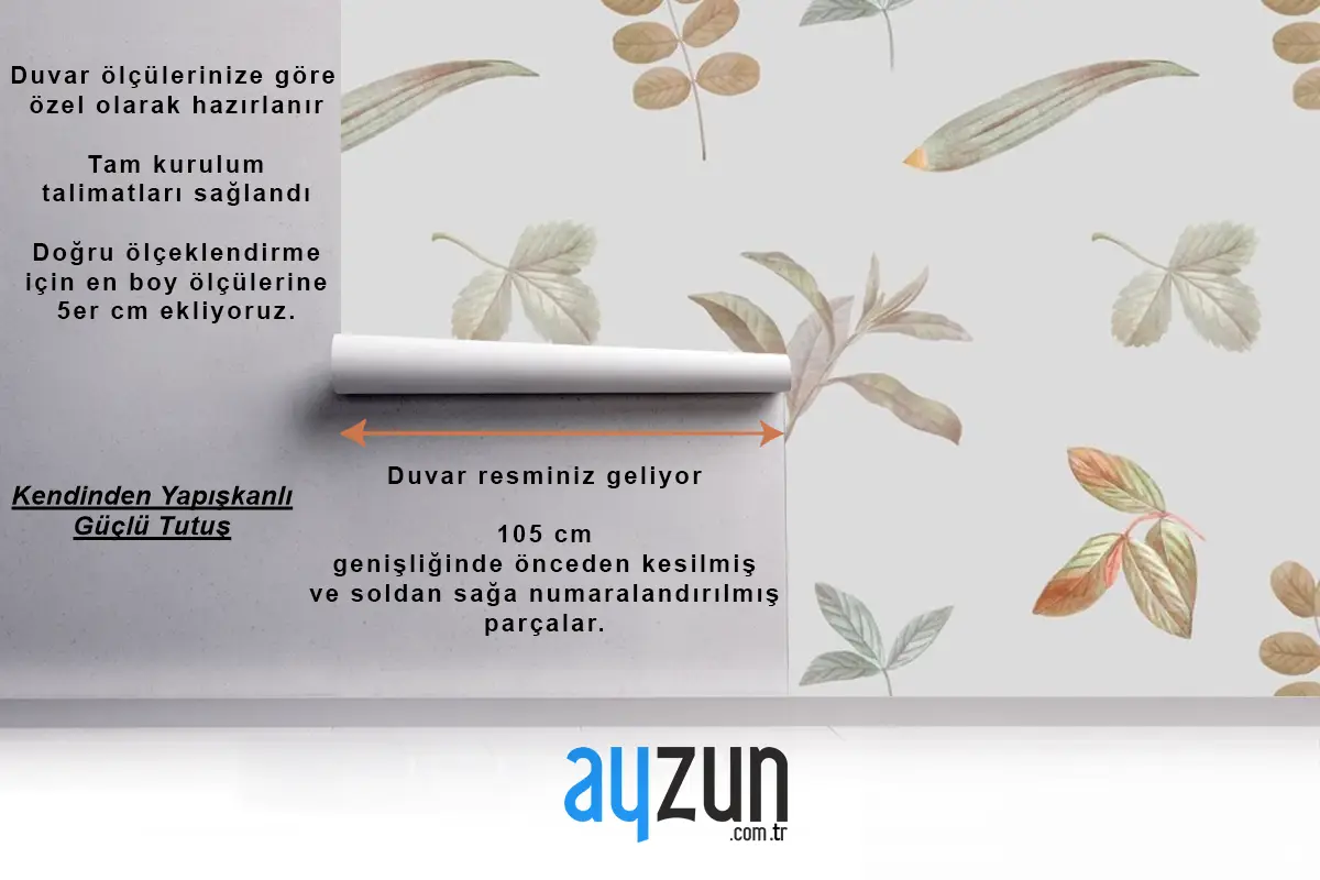 Duvar Kağıdı Gri Arka Planda Yeşillik Dikişsiz Desen