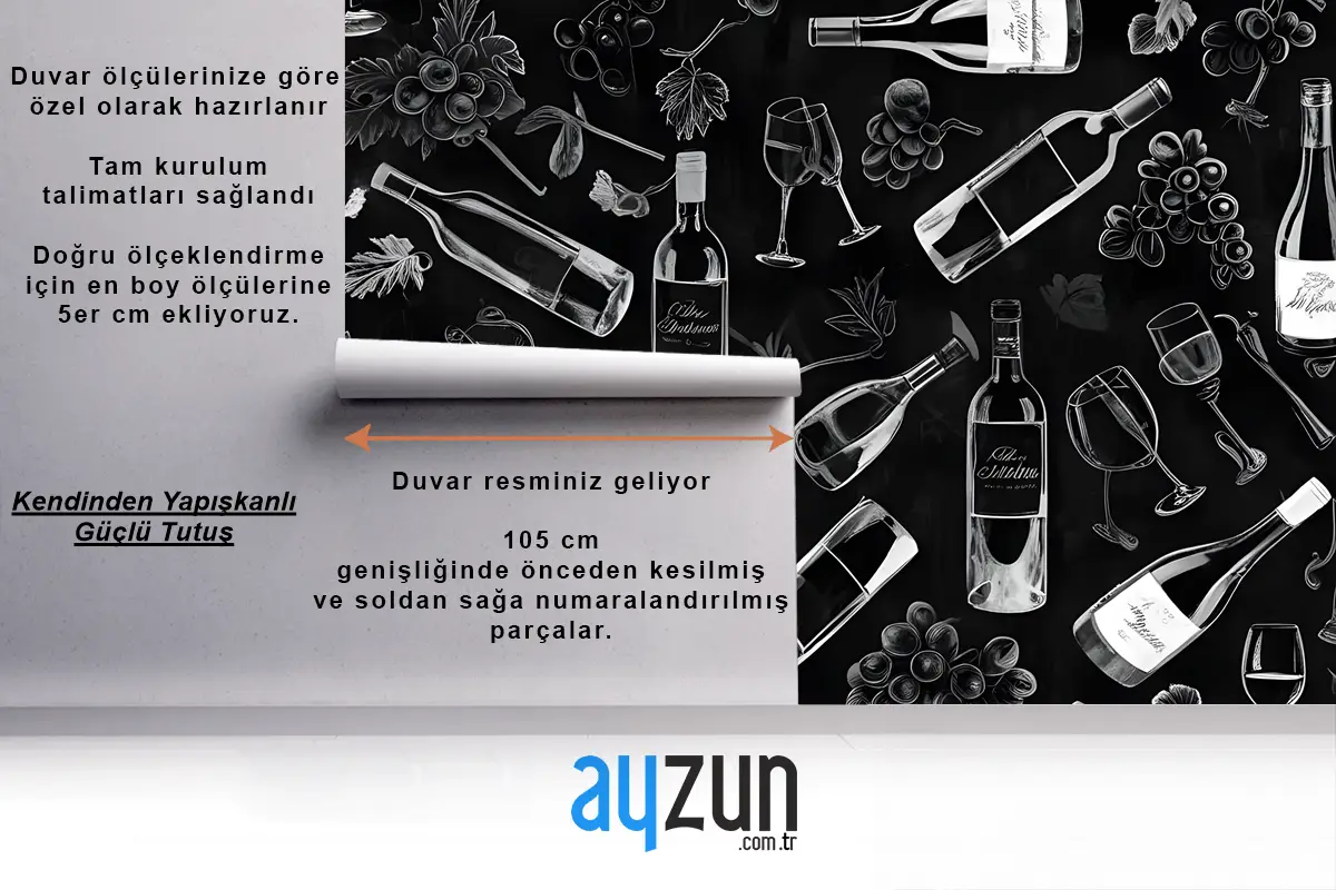 Yiyecek Ve Şarap Kara Tahta Mutfak Duvar Kağıdı