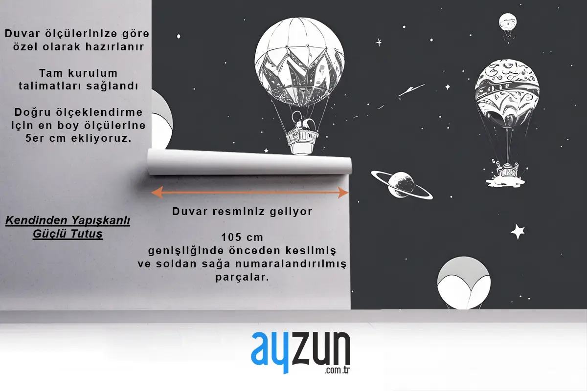 Çocuklar Için Astronot Çocuk Odası Duvar Kağıdı 