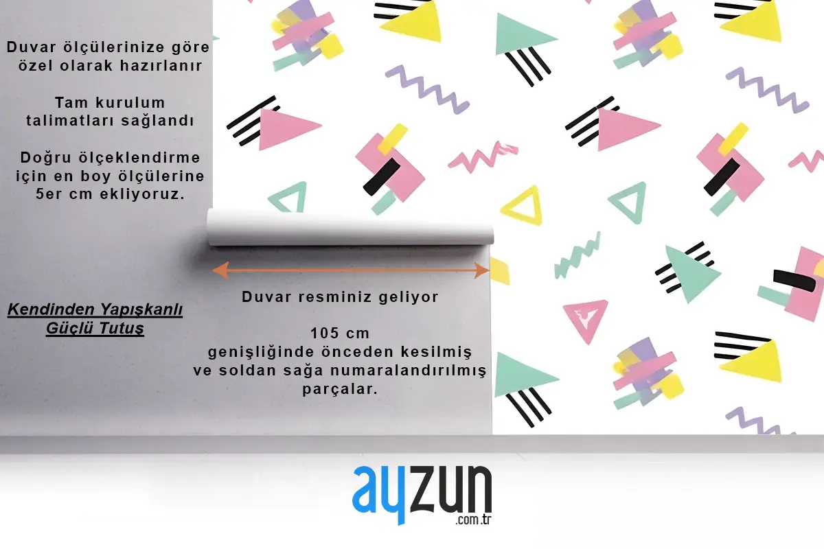 Geometrik 90'lar Duvar Kağıdı 