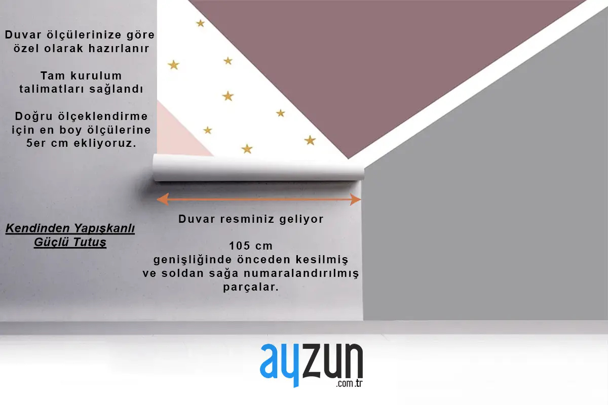 Geometrik Desen Çocuk Odası Duvar Kağıdı