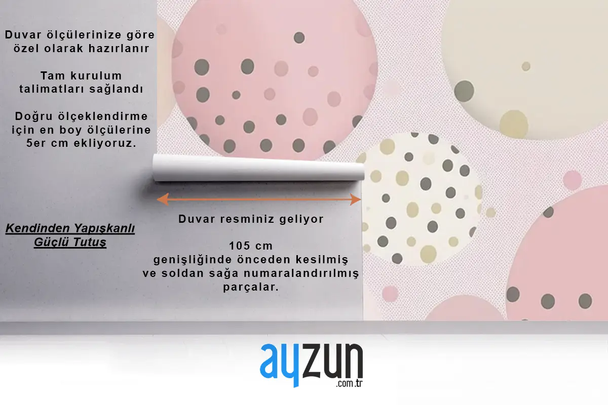 Geometrik Desenler Soft Renkler Çocuk Odası Duvar Kağıdı