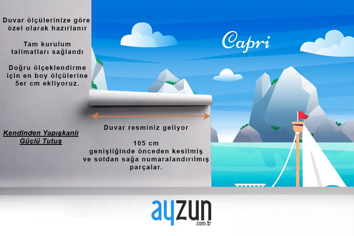 Gradyan Capri Çocuk Odası Duvar Kağıdı 