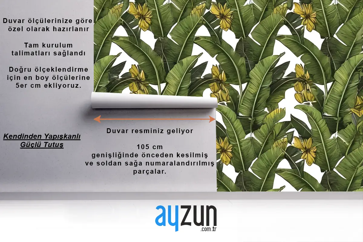 Yeşil Muz Yaprakları Duvar Kağıdı