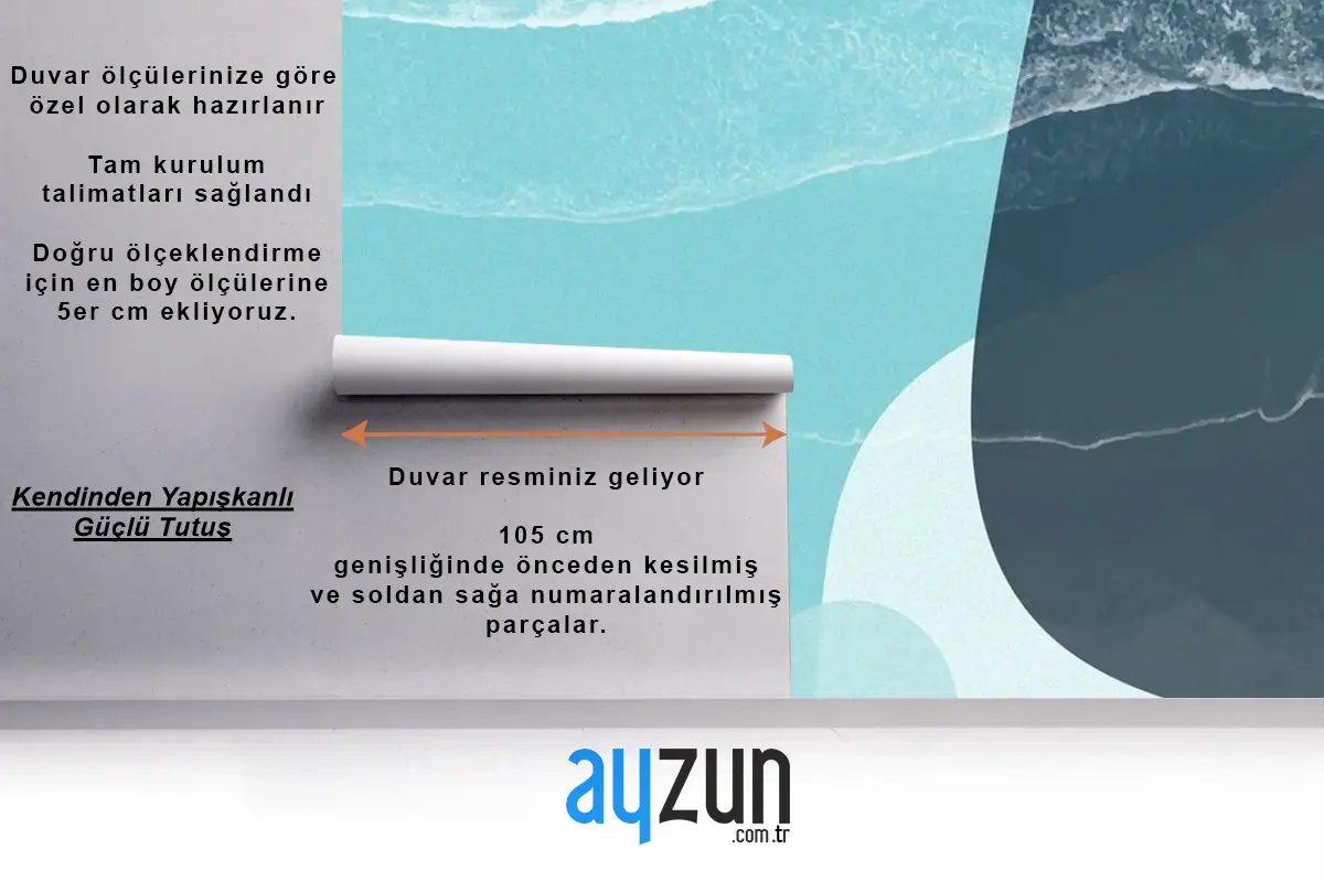 Yeşil Tonlu Basit Memphis Duvar Kağıdı 