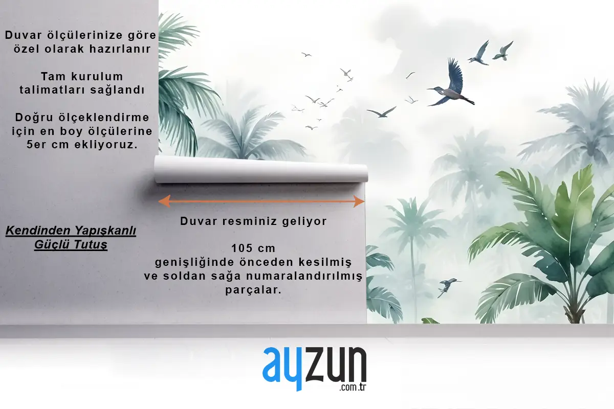 Yeşil Tropikal Orman Duvar Kağıdı