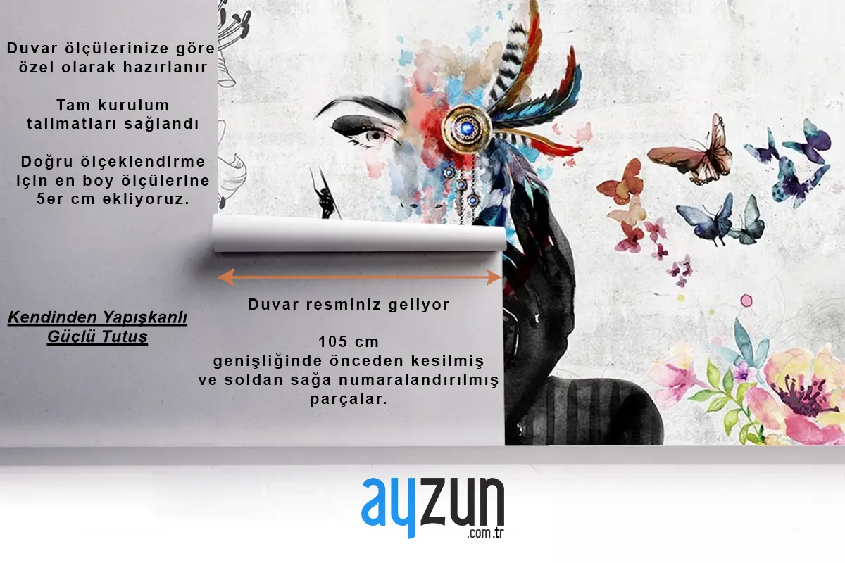 Güzellik Salonu Suluboya Tarzı Duvar Kağıdı