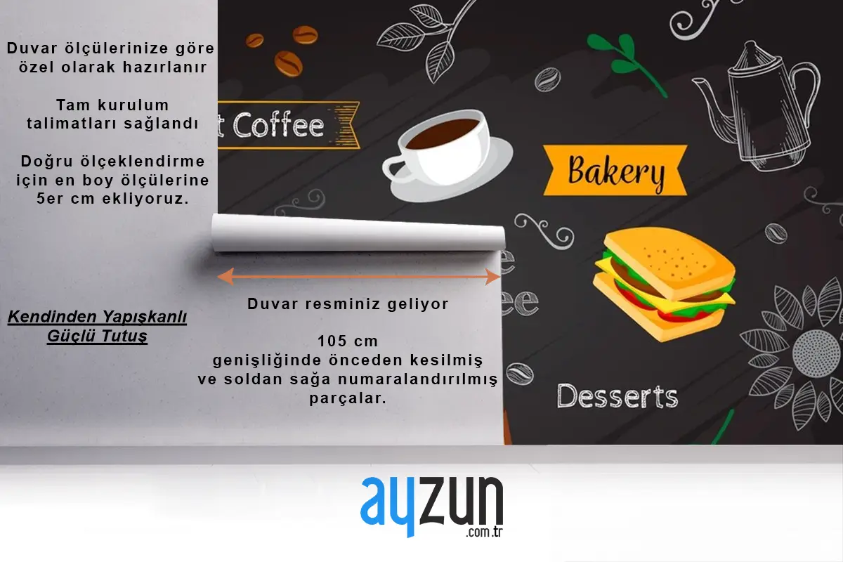 Hamburger Pasta Kahve Cafe Duvar Kağıdı