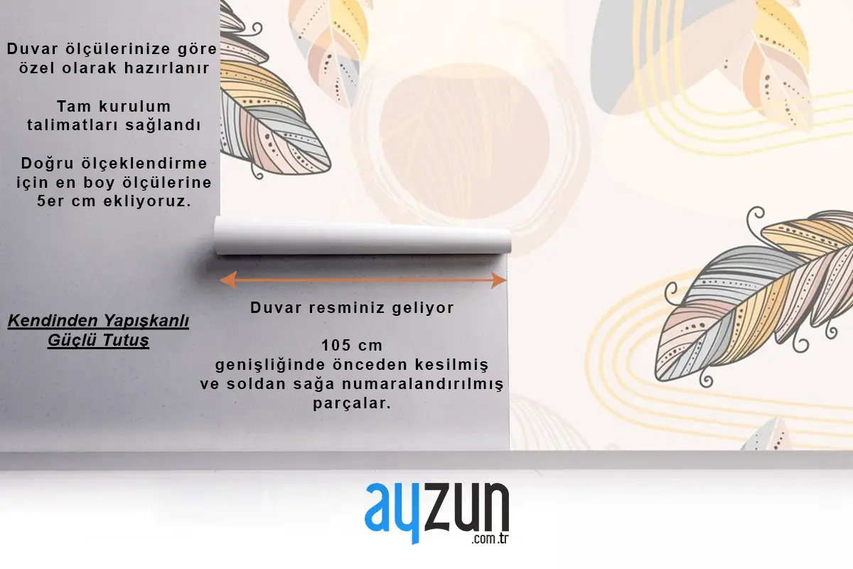 Elle Çizilmiş Boho Arka Plan Duvar Kağıdı 