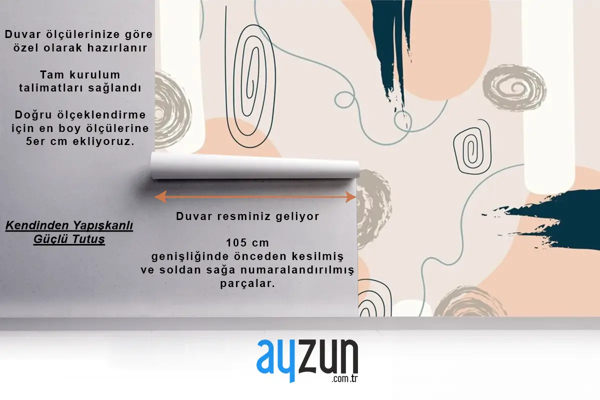 Elle Çizilmiş Minimal Arka Plan Duvar Kağıdı 