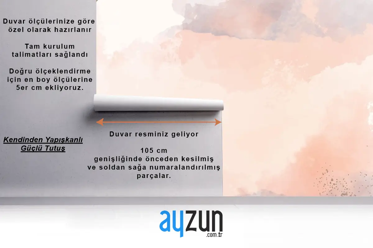 Suluboya Çocuk Odası Duvar Kağıdı Duvarında El Boyalı Soyut Arka Plan