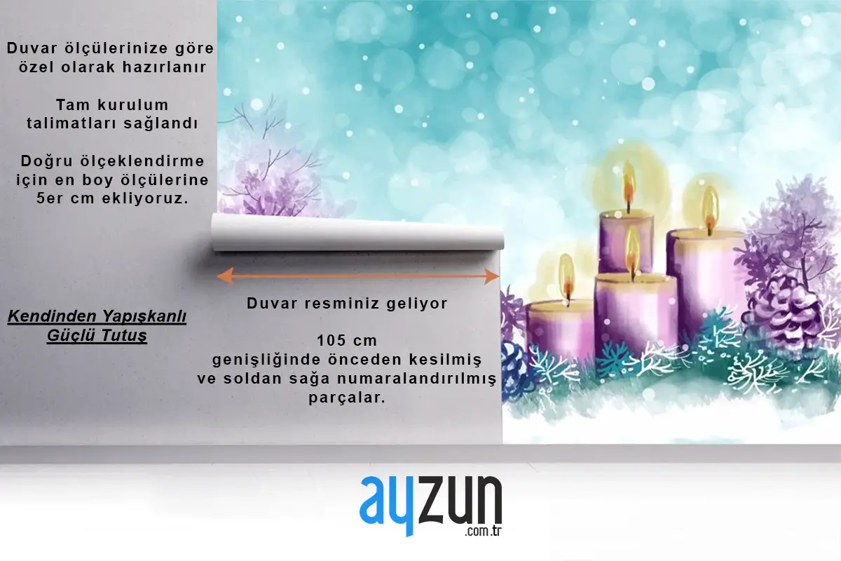 Noel Ve Mutlu Yeni Yıl Sezonu Çocuk Odası Duvar Kağıdı  Için El Boyalı Suluboya Çizimi