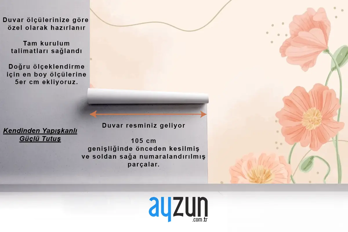 El Boyalı Suluboya Çiçek Arka Plan Duvar Kağıdı 