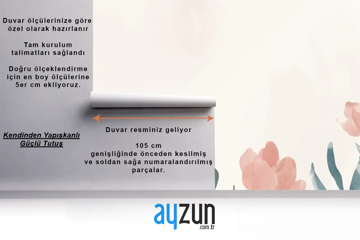 El Boyalı Suluboya Çiçek Arka Plan Duvar Kağıdı 