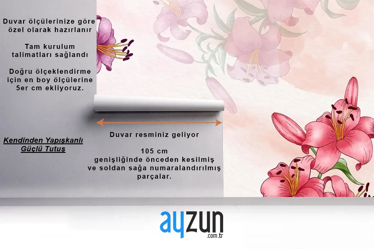 El Boyalı Suluboya Çiçek Arka Plan Duvar Kağıdı 