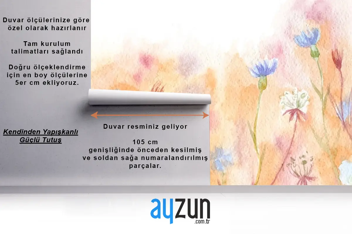 El Boyalı Suluboya Doğa Duvar Kağıdı 