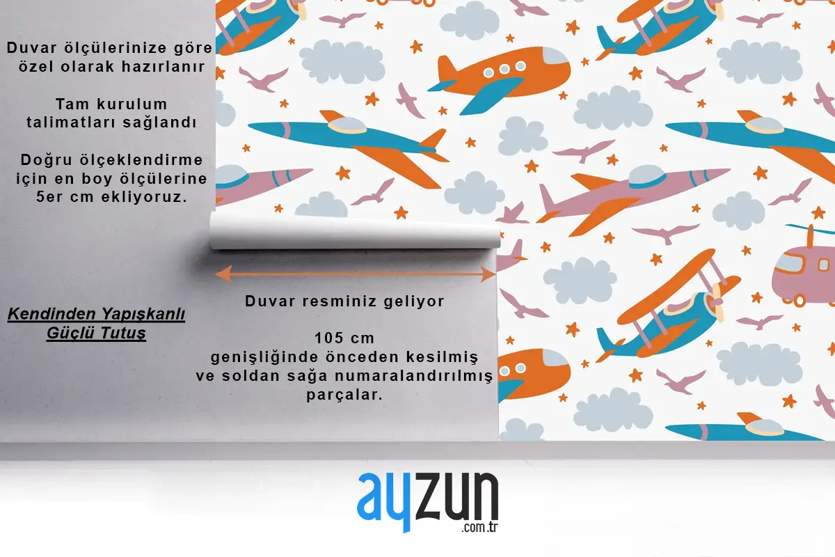 Hipster Doodles Renkli Dikişsiz Desen Düzlem Çizimi Çocuk Odası Duvar Kağıdı 