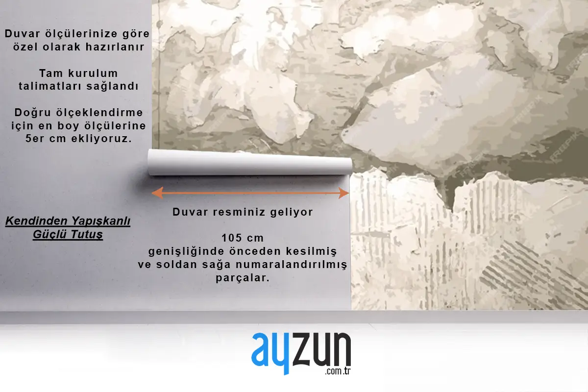 Dekoratif Konsept Duvar Deseni Ve Grunge Doku Yatak Odası Duvar Kağıdı