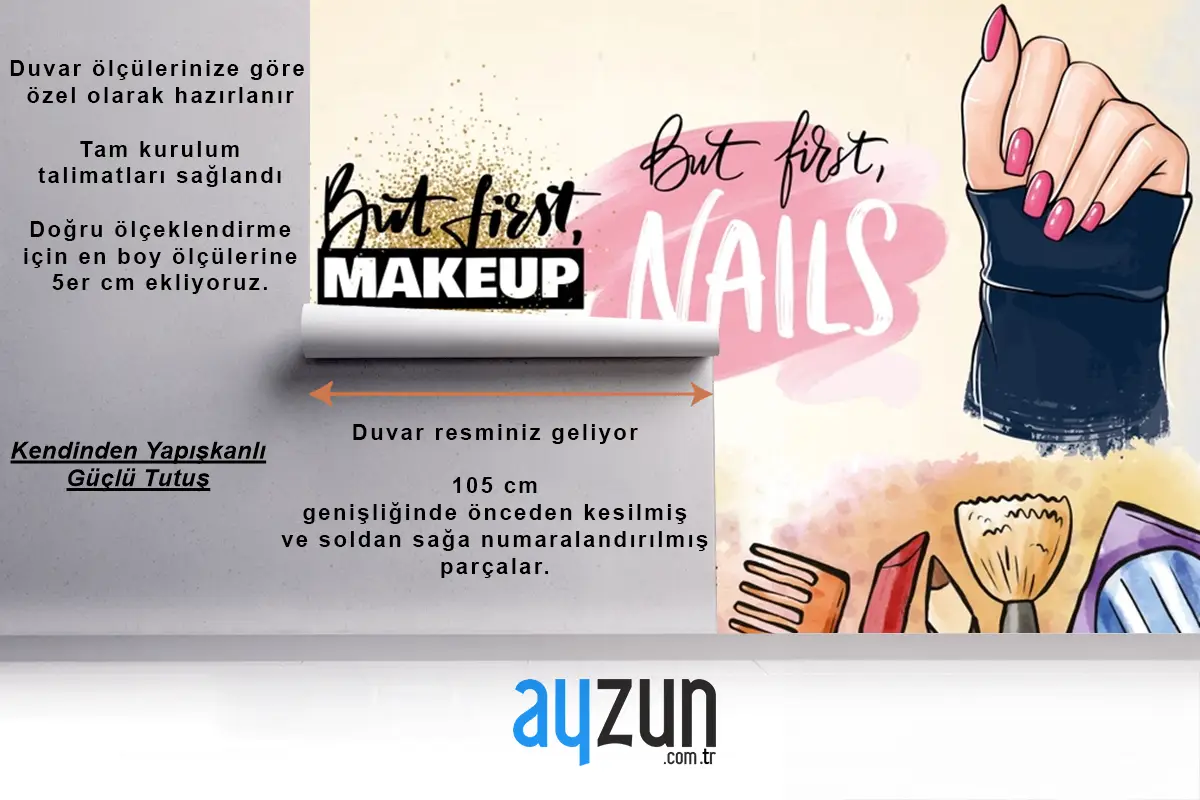 Kadın Güzellik Salonu Sulu Boya Tarzı Duvar Kağıdı