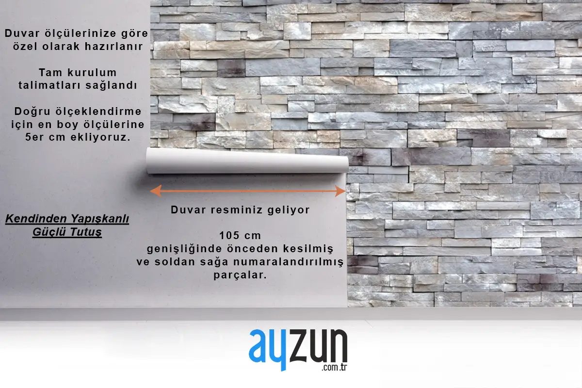 Kesme Taş Bloklardan Oluşan Sıralı Duvar Kağıdı