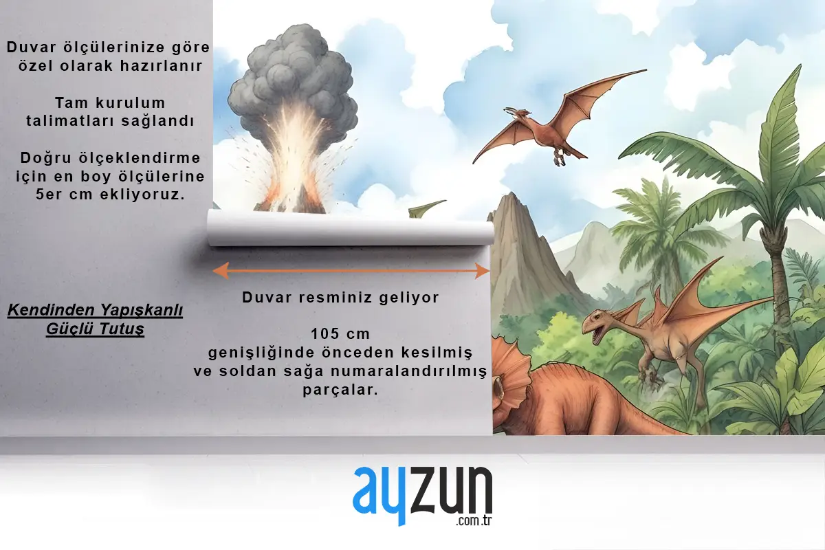 Trex Jurassic World Çocuk Odası Duvar Kağıdı  Ile Çocuk Dinozor