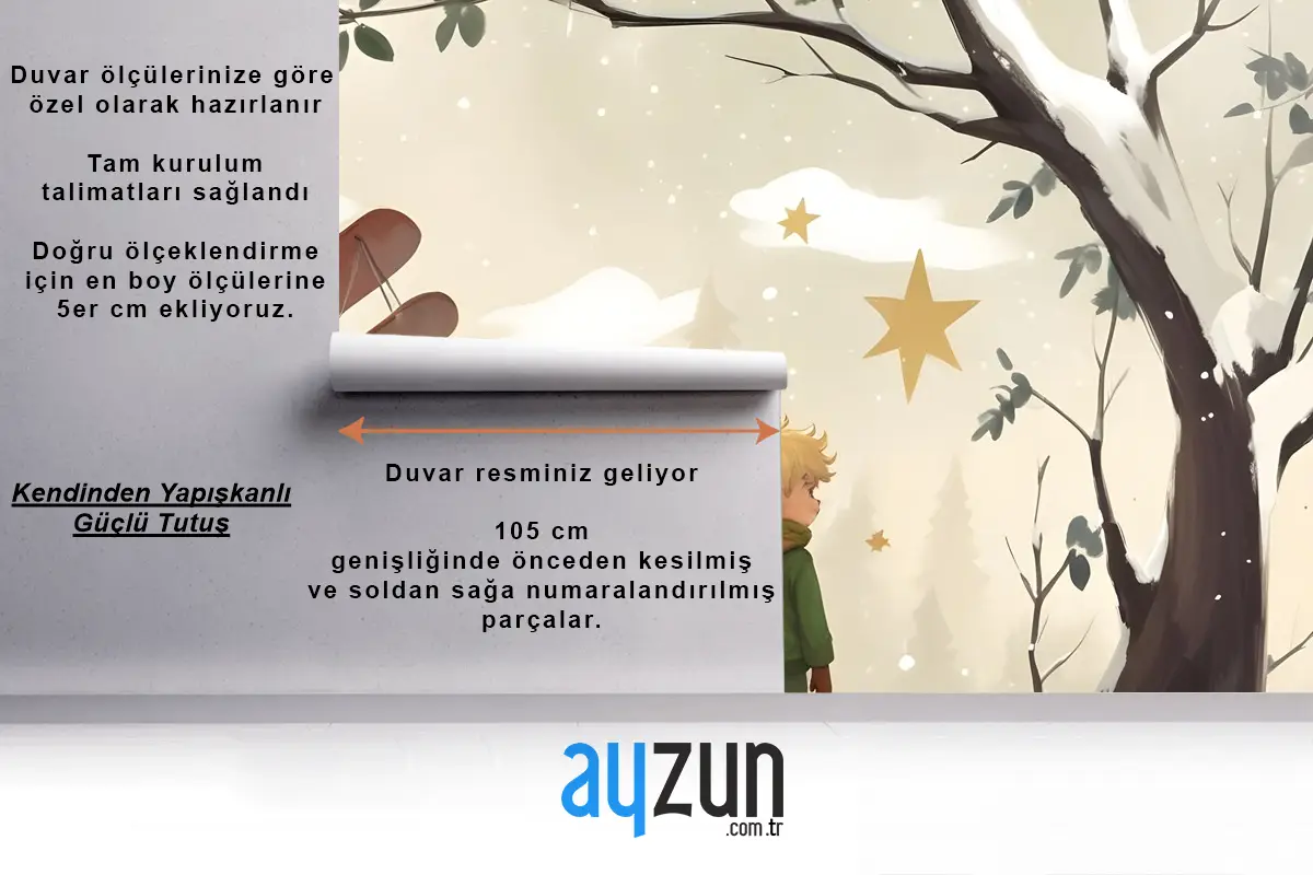 Çocuklar Küçük Prens Çocuk Odası Duvar Kağıdı 