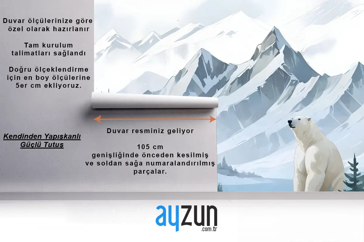 Karikatür Ayı Duvar Kağıdı  Ile Çocuklar Dağ Manzarası