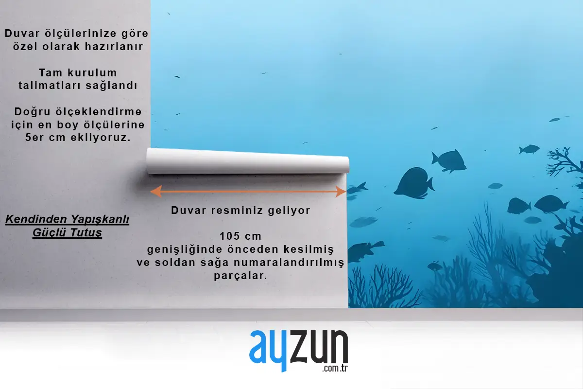 Çocuklar Sualtı Ve Balıklar Çocuk Odası Duvar Kağıdı