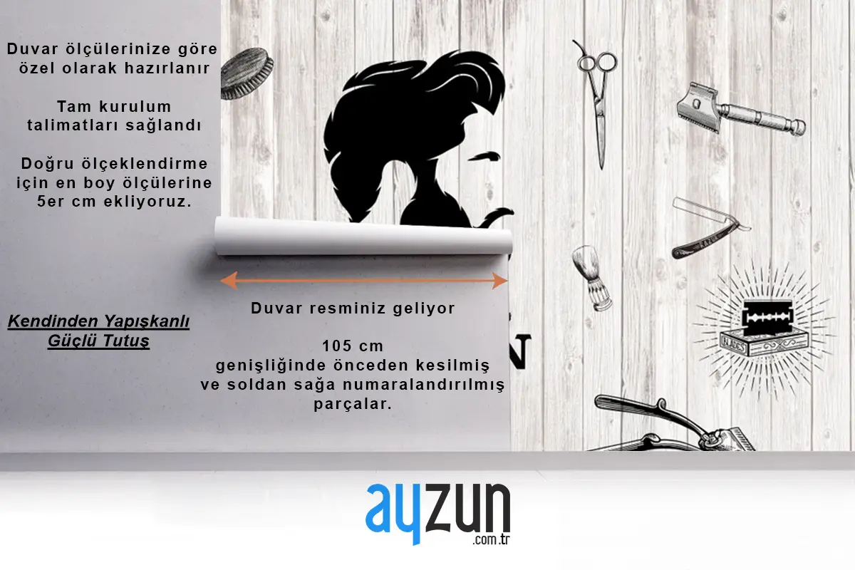 Krem Arka Plan Berber Aletleri Duvar Kağıdı