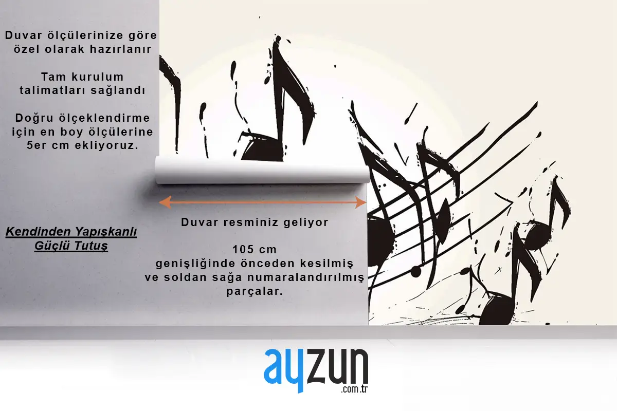Krem Arka Plan Müzik Notaları Duvar Kağıdı