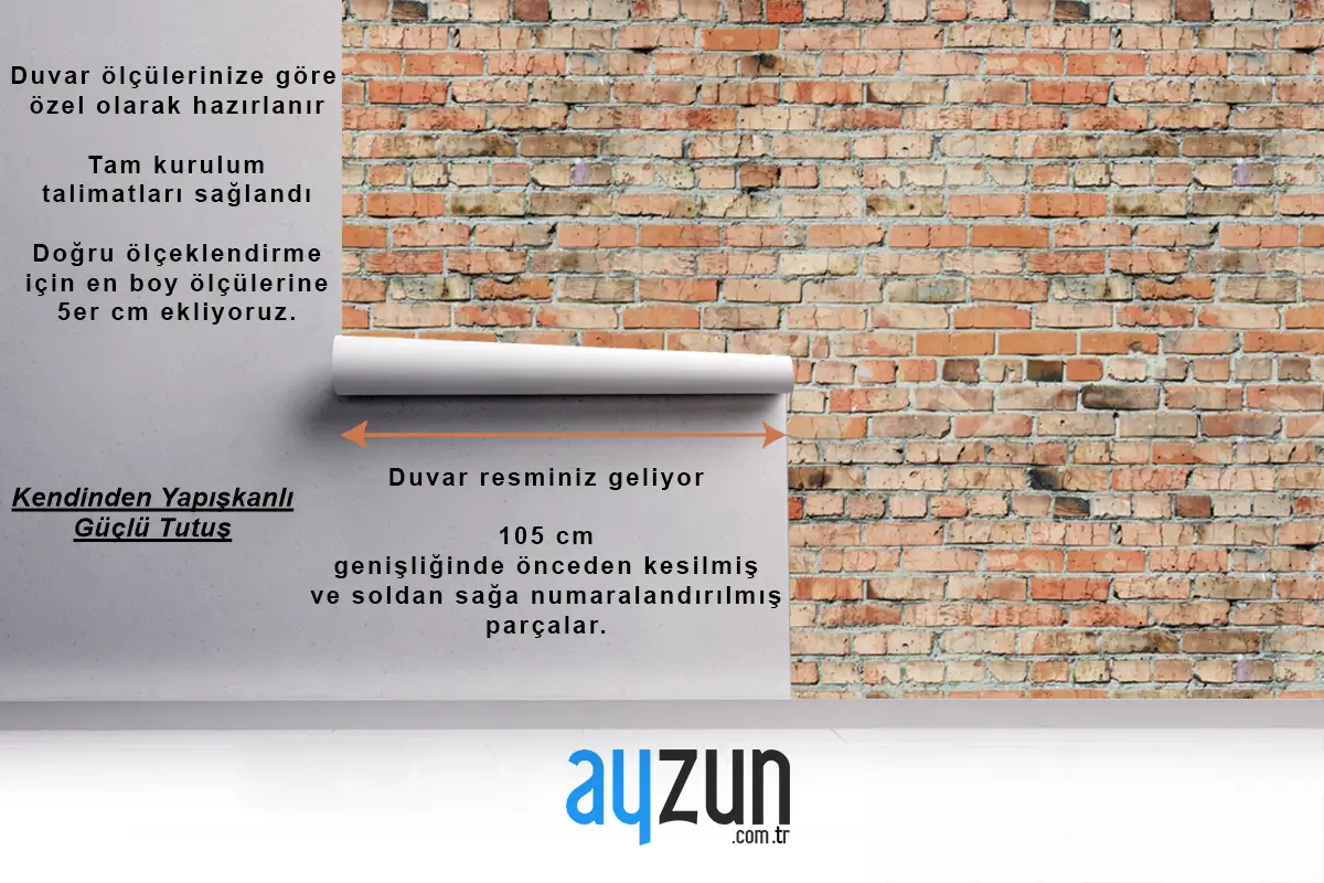 Kusursuz Doku Tuğla Duvar Kağıdı